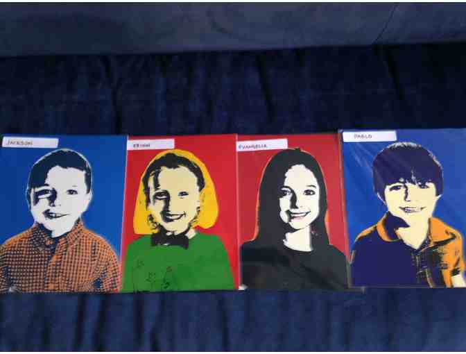 Individual Andy Warhol-style Photos of Ms. Delaney's Kindergarten Class