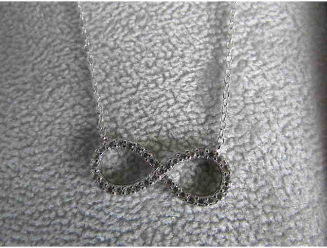 Infinity Sterling necklace and earrings