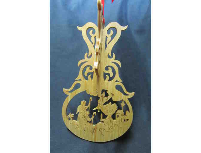 Hand-cut wood scroll Ornament set