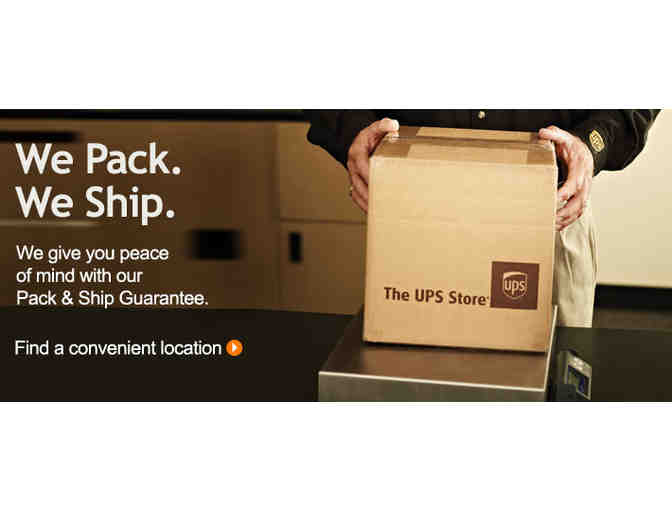 A $25 gift certificate for the UPS Store, Briarcliff