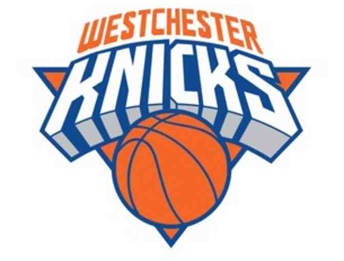 A basketball signed by The Westchester Knicks