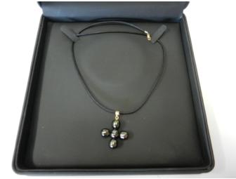 Tahitian Black Pearl Cross Necklace