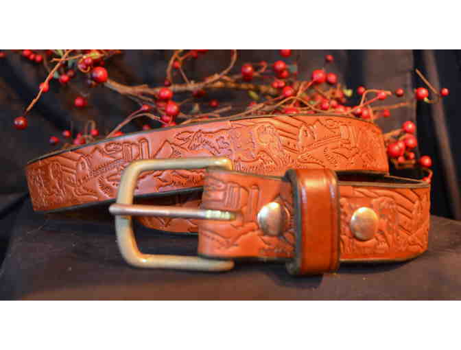 Down on the Dairy Farm . . .  Handcrafted Leather Belt by Laurel Highlands Leather