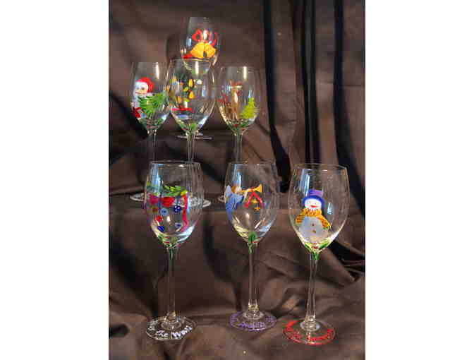 Songs of the Season Christmas Goblets & Wine