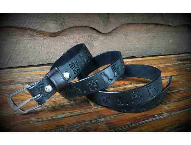 Purrfectly Feline . . . Hand-Crafted Leather Belt