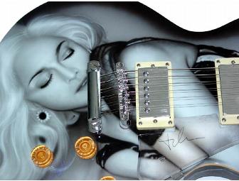 Madonna Autographed Signed Amazing Sexy Airbrushed Guitar PSA