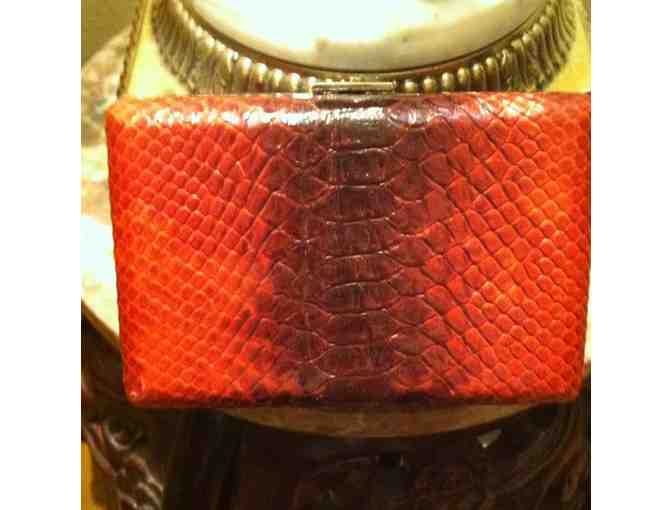 Banana Republic Red Snakeskin Clutch