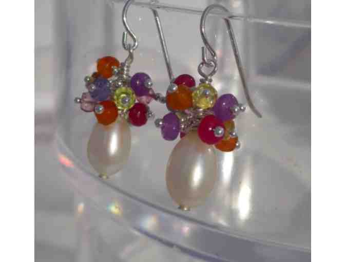 Pearl and Gemstone Earrings