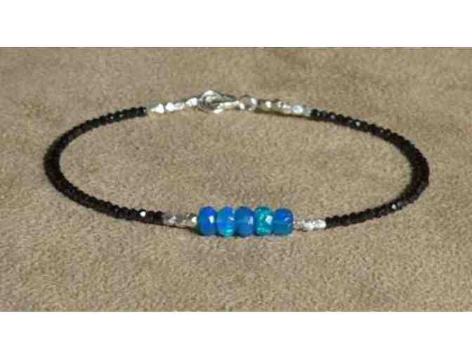 Blue Opal and Black Spinel Bracelet/Anklet