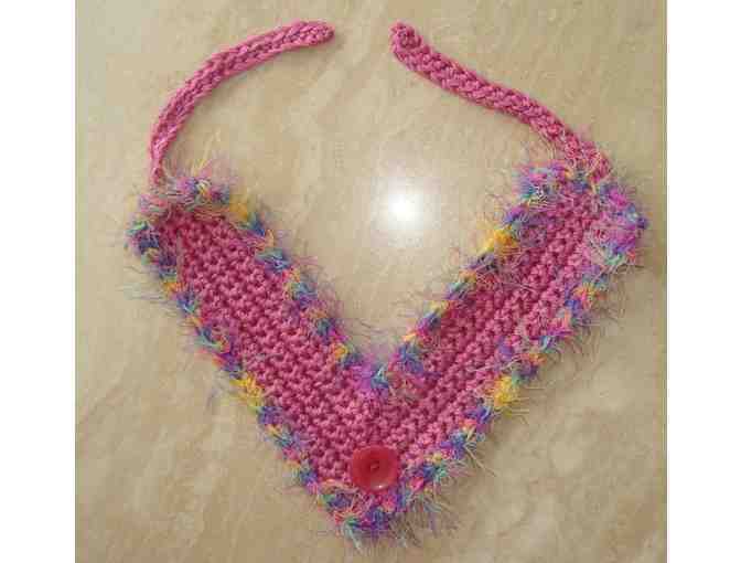 Pink Pappy Collar -- Hand Crocheted