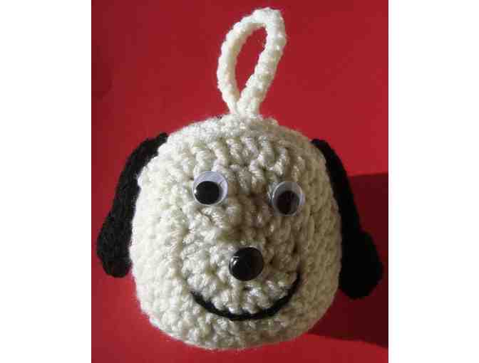 Doggie Face Poop Bag Holder -- Hand Crocheted