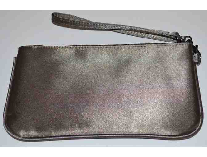 Gold & Rose Accented Gray 'Mark' Wristlet by Avon