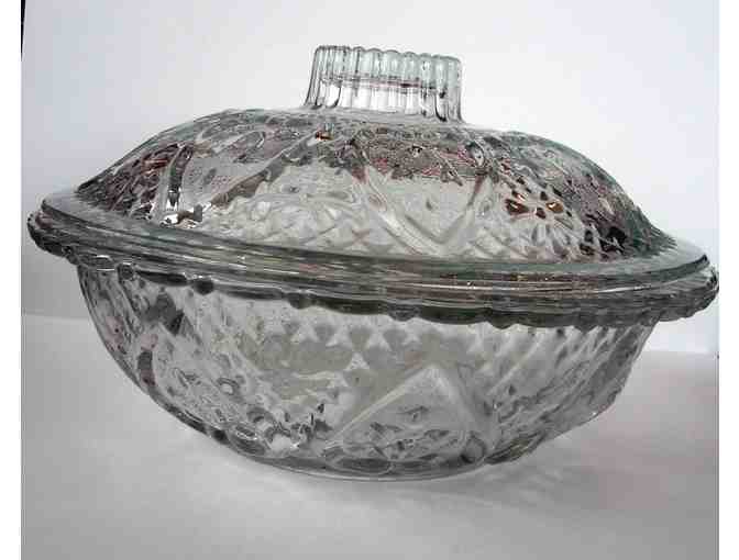 7-Inch Clear Glass Candy Dish -- New in box.