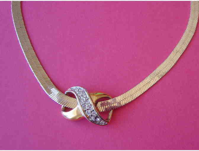 18'  Gold-Tone Necklace with Removable Pendant -- Vintage