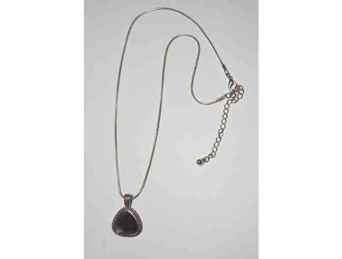 Amethyst Colored Pendant Necklace -- Vintage