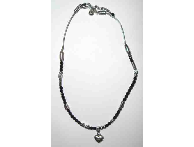 Black Bead & Silver Dream Necklace from Brighton -- Vintage