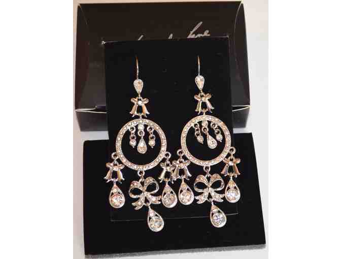 Sparkling Bow Chandelier Earrings -- New