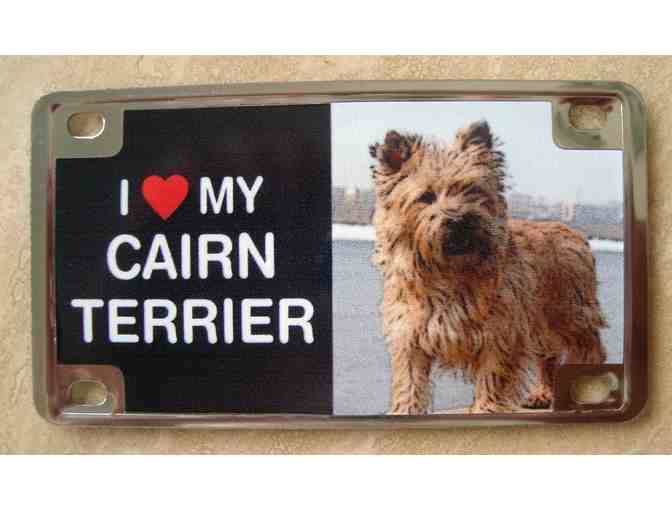 'I Love My Cairn Terrier' License Plate Style Magnet -- New