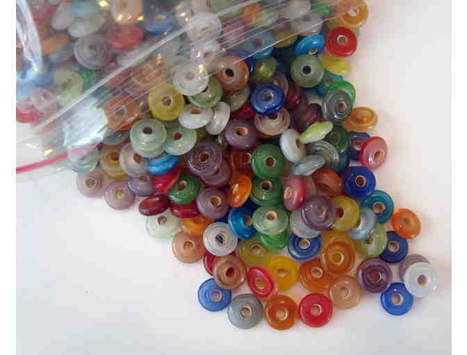 Colorful Glass Beads -- 1 lb. 2 oz. -- New