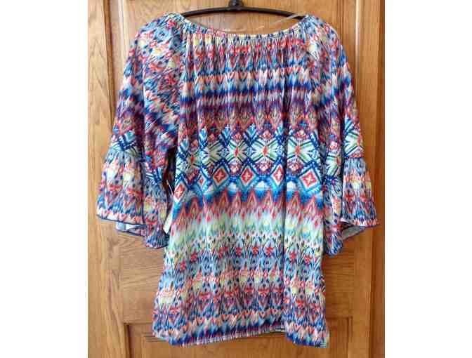 Colorful Peasant Blouse -- Size Medium -- New