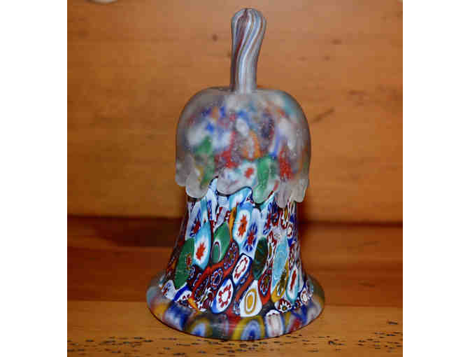 Colorful Handpainted Glass Bell -- Pre-owned, Like New