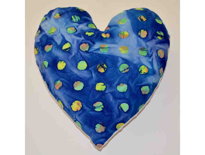 Cute Blue Heart Shaped Pillow -- New, No tags