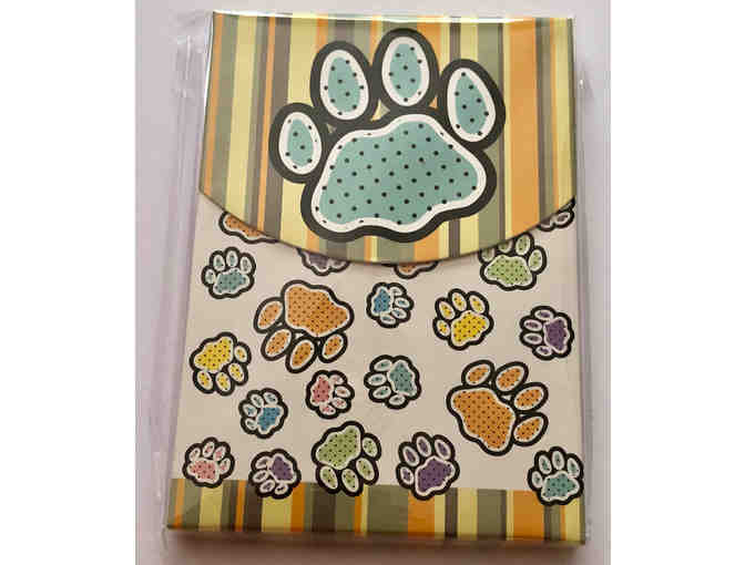 Green Bold Paws and Stripes Galore Memo Pad -- New