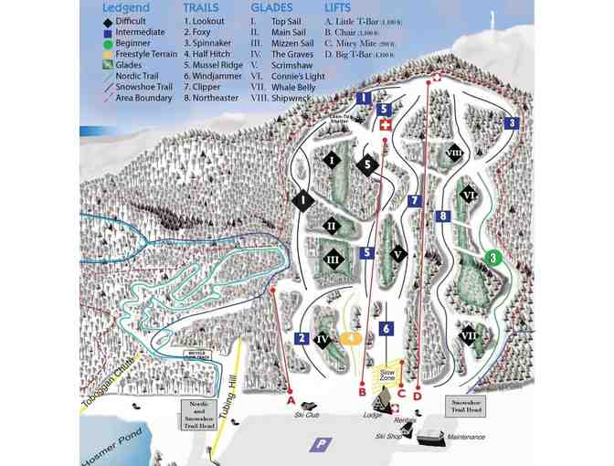 2 Anytime Lift Tickets - Camden Snow Bowl