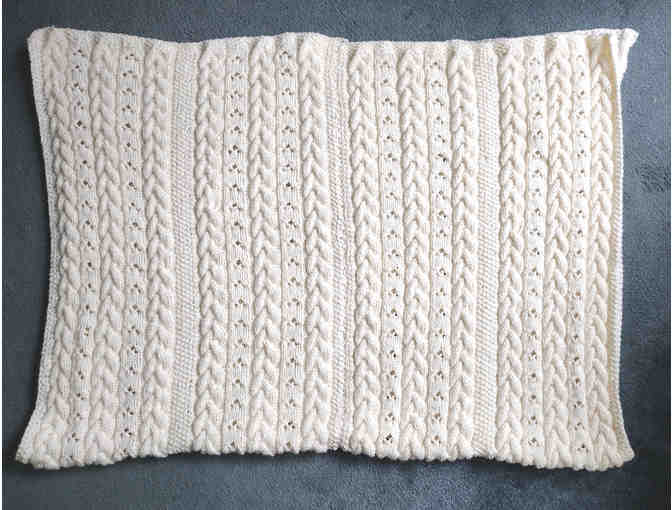 Hand Knitted Cable Knit Afghan