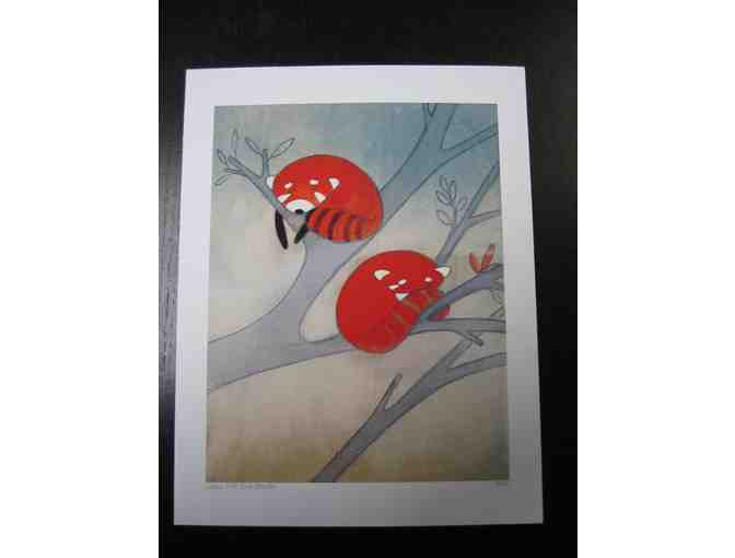 'Sleepy Little Red Pandas' Print