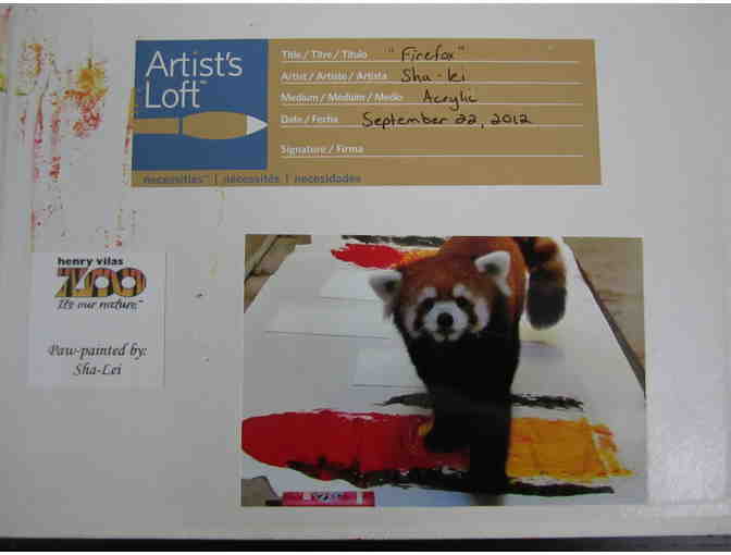 Red Panda Paw Painting by Sha-lei with Photo