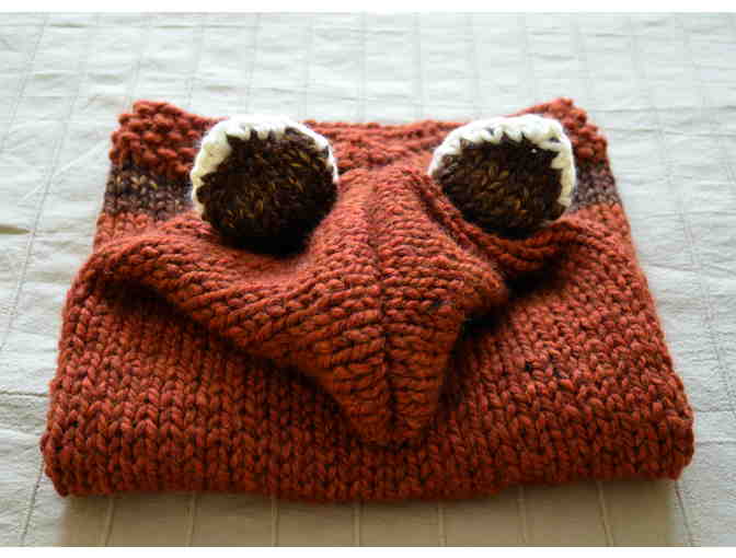 Hand-Knitted Red Panda Cowl (Adult)