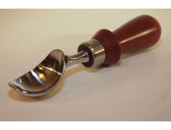 Stainless Steel Ice Cream Scoop with Handmade Wooden Handle