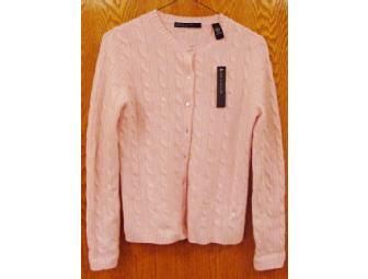 Soft & Luxurious Pink Cashmere Button Down Sweater (XS)