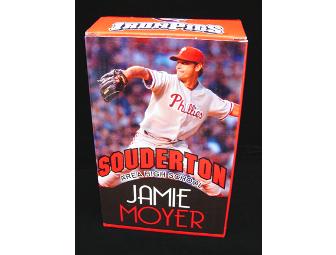 Jamie Moyer Phillies/Souderton Indians Bobblehead with Signed Phillies Stat Card