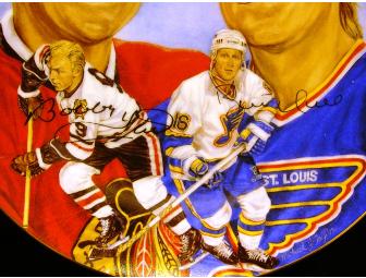 'Hockey's Golden Boys' Bobby and Brett Hull Gartlan Collectors Plate