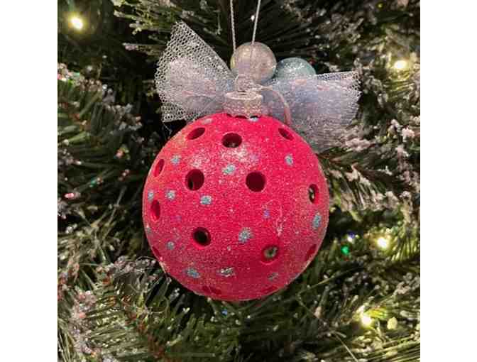 A08 Upcycled Pickleball Ornament #8