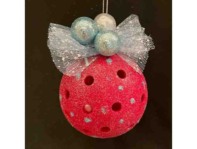A08 Upcycled Pickleball Ornament #8