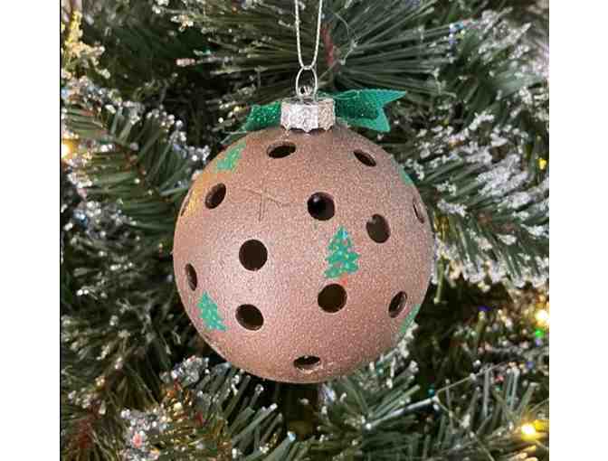 A16 Upcycled Pickleball Ornament #16
