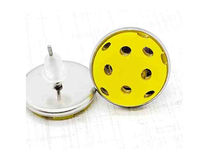 B11 Pickleball Stud Earrings, Yellow