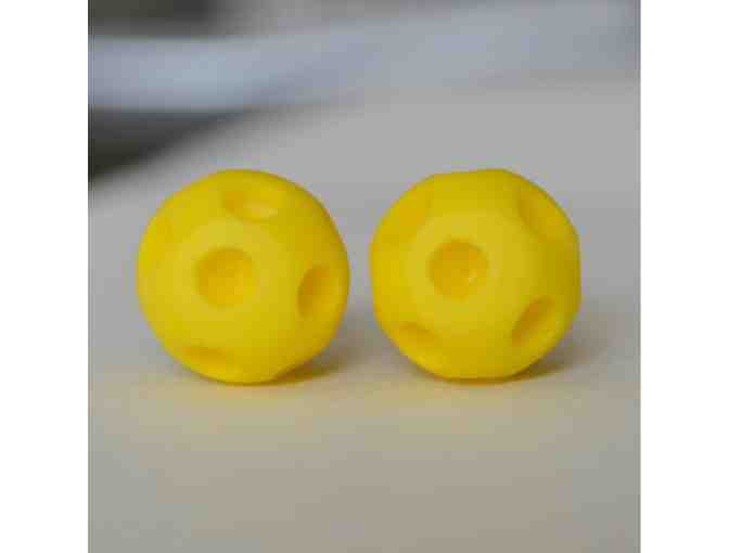 B14 Pickleball Stud Earrings, Yellow