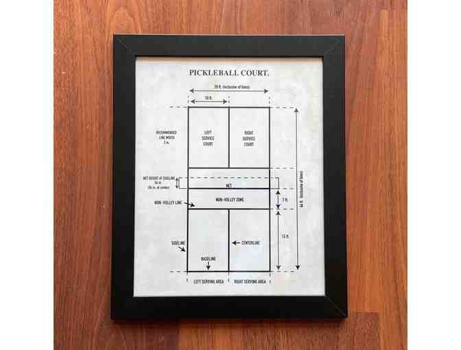 C01 Pickleball Patent Prints, Set of 3, Framed 8'x10'