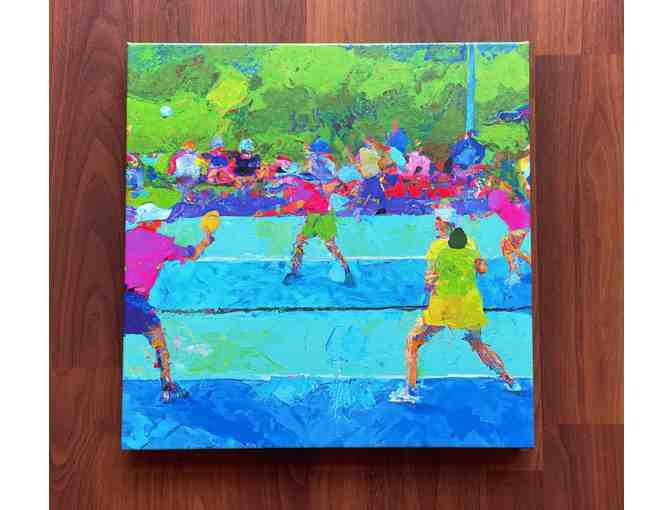 C04 Pickleball Action - Giclee Wrapped Canvas Print 20'x20'