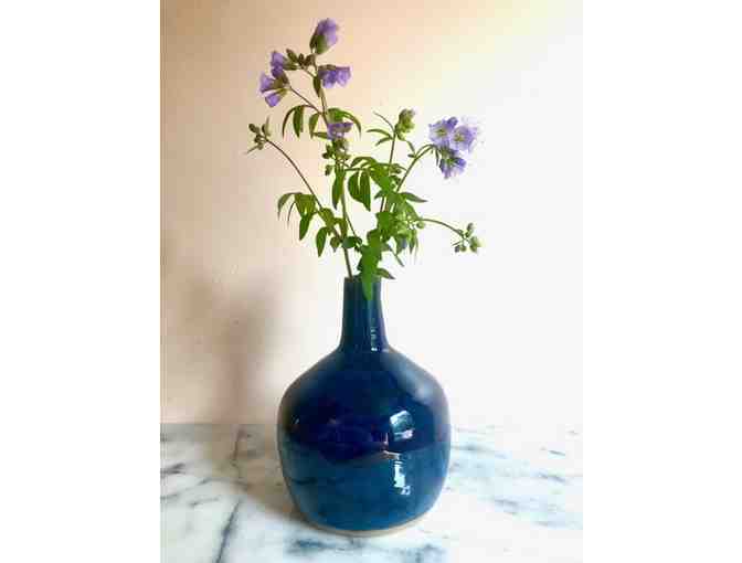 Blue Pottery Vase Handmade by Ms. Hyrkas!