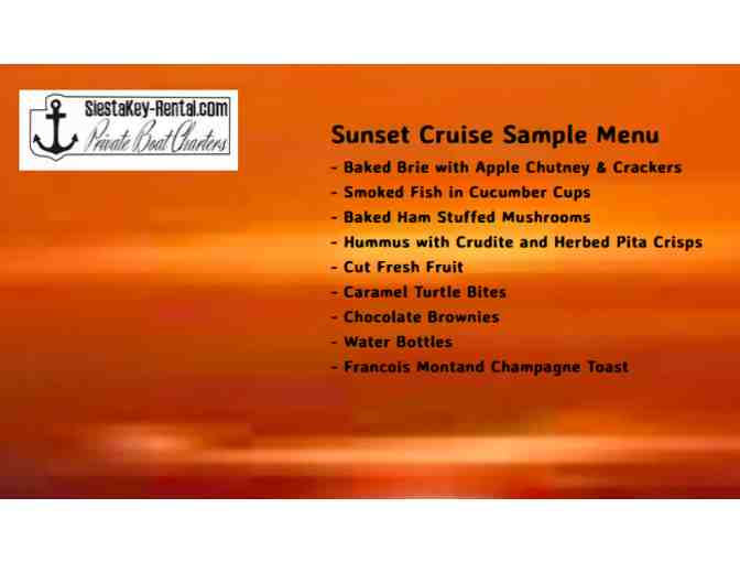 Siesta Key Private Champagne Sunset Cruise for up to (6)