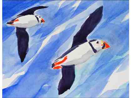 Puffin Pair Up There I by Bruce McMillan