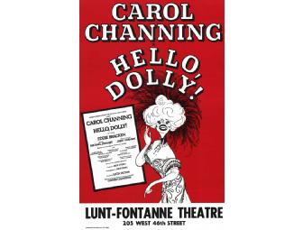 Hello Dolly and Lorelei Posters Signed and Personalized by Carol Channing Herself
