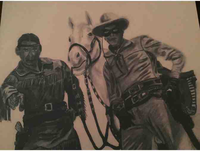 Print of Pencil Drawing - Lone Ranger