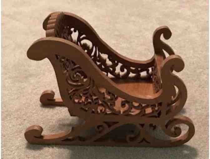 Handcrafted Cherry Wood Sleigh