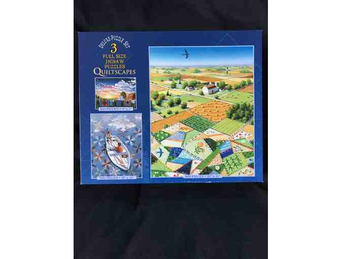 Puzzle: 3 in 1 Deluxe Puzzle Set Quiltscapes